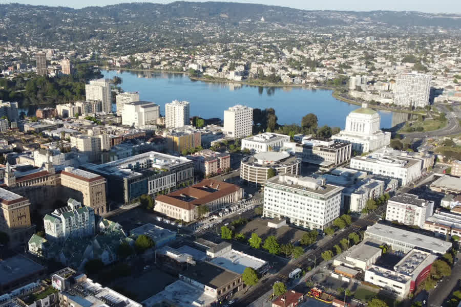 Lake Merritt aus der Luft