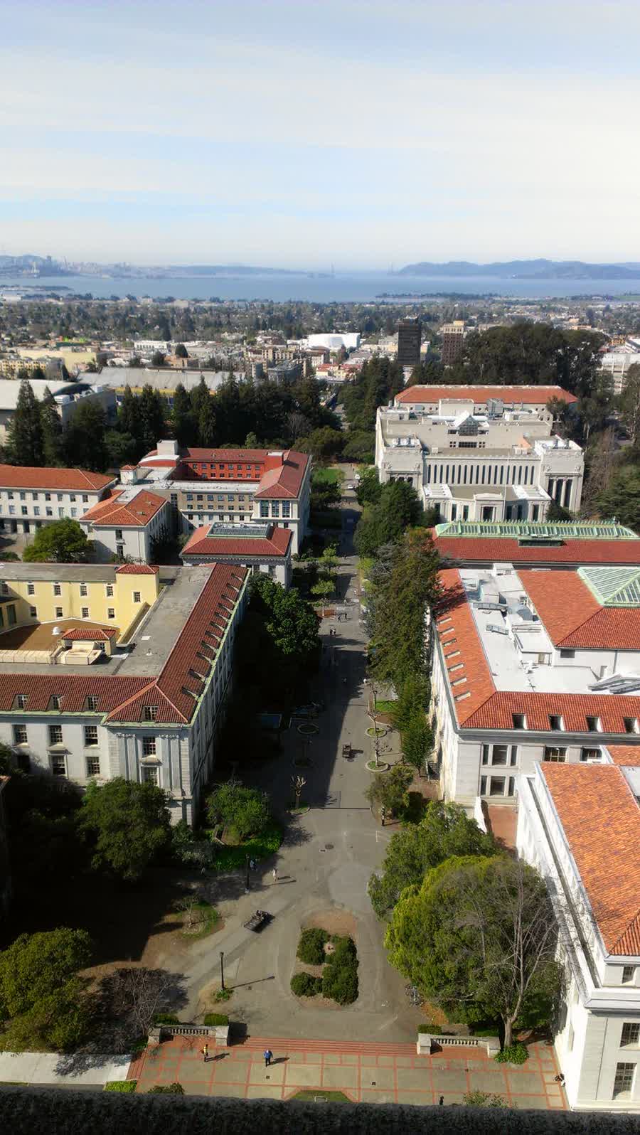 Blick vom Campanile auf den Campus